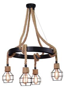 Полилей висящ на кабел ROPE ALEGRA 4xE27/10W/230V