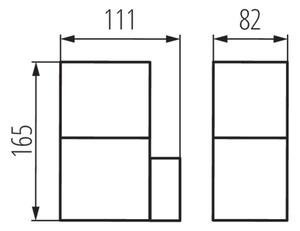 Kanlux 29010 - Екстериорен аплик VADRA 1xE27/11W/230V IP44