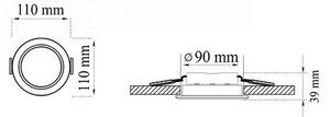 К-кт 3бр. LED Лунички за окачен таван на баня MIRO LED/6W/230V IP44