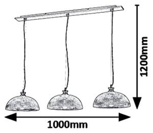 Rabalux 5460 - Полилей на въже PETRINA 3xE27/40W/230V