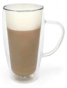 BREDEMEIJER Сет от 2 двустенни стъклени чаши с дръжка за Cappuccino/Latte Macchiato - 400 мл