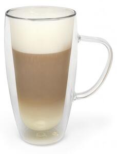 BREDEMEIJER Сет от 2 двустенни стъклени чаши с дръжка за Cappuccino/Latte Macchiato - 400 мл