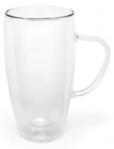 BREDEMEIJER Сет от 2 двустенни стъклени чаши с дръжка за Cappuccino/Latte Macchiato - 400 мл