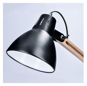 Solight WO57-B − Настолна лампа FALUN 1xE27/25W/230V черен/дъб