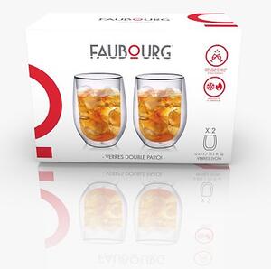 FAUBOURG Сет от 2 бр. двустенни стъклени чаши “LYON“ - 330 мл