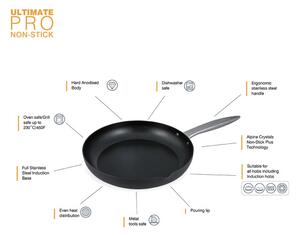 ZYLISS COOK ULTIMATE PRO - Индукционен дълбок тиган - Ø 28 - със стъклен капак