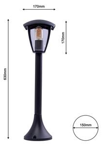 Екстериорна лампа FOX 1xE27/40W/230V IP44 черна