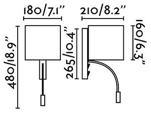 Faro 64323 - LED Аплик 1xE27/3W/ + LED/3W/230V