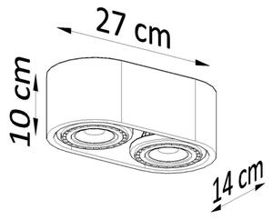 Sollux SL.0914 - Плафон BASIC AR111 2xGU10/40W/230V бук