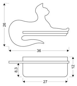 LED Детски аплик с рафт BLACK CAT LED/5W/230V