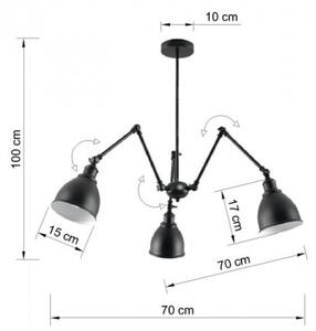 Висящ полилей STARK SHADE 3xE27/60W/230V