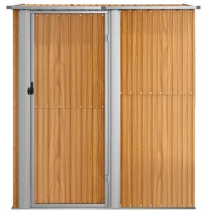 VidaXL Градински навес 180,5x97x209,5см поцинкована стомана дървен вид