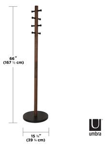 UMBRA Свободностояща закачалка “PILLAR“ - цвят черен / орех