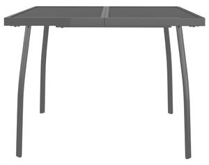 VidaXL Градинска маса антрацит 100x100x72 cм стомана мрежа