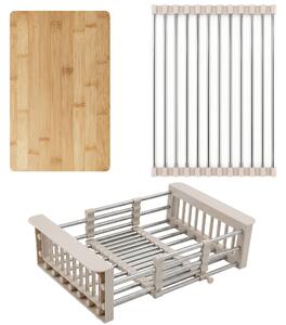 Virtuvinės plautuvės priedų rinkinys 3 dalių REA Beige