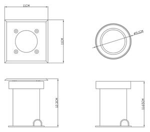 Globo 31101 - Лампа за алея STYLE 1xGU10/40W/230V IP67