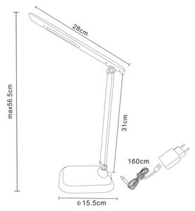 Globo 58209W - LED Димируема настолна лампа DAVOS LED/7W/230V