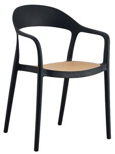 Стол за външни условия Ember с UV защита пластмаса бежово-черен 52.5x56.5x81см