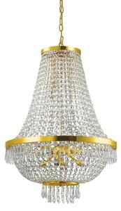 Ideal Lux - LED кристален полилей на верига CAESAR 12xG9/3W/230V, диаметър 55 см, златен