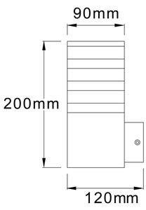 Екстериорен аплик TEKSAS E27/12W/230V IP44