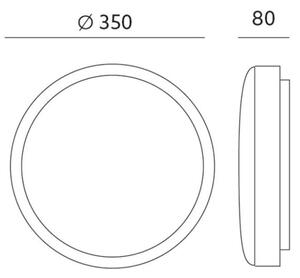 LED Лампа ZOE LED/24W/230V IP44 черна