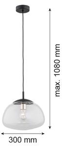 Argon 4332 - Висящ полилей TRINI 1xE27/15W/230V ⌀ 30 см черен