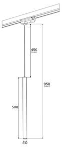 Argon 4330 - LED Висящ полилей за релсова система ELBRUS LED/4,5W/230V бял