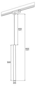 Argon 4320 - LED Висящ полилей за релсова система ELBRUS LED/4,5W/230V черен