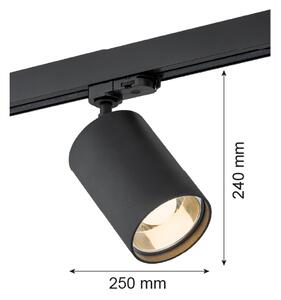 Argon 4306 - Спот за релсова система BERGEN 1xE27/15W/230V черен