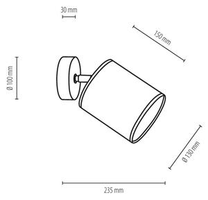 Spot-Light 56744174 - Стенен спот APRILLIA 1xE27/25W/230V бял дъб