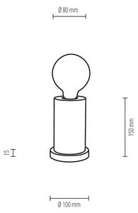 Spot-Light 7391176 - Настолна лампа TASSE 1xE27/25W/230V бук