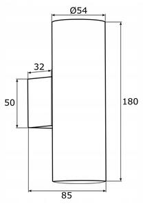 Argon 0910 - Аплик MITOS 2xGU10/5W/230V бял