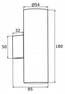 Argon 0913 - Аплик MITOS 2xGU10/5W/230V месинг