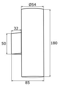 Argon 0909 - Аплик MITOS 2xGU10/5W/230V черен