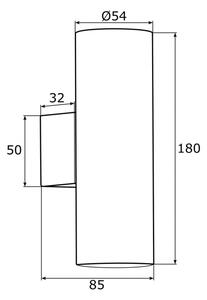 Argon 0912 - Аплик MITOS 2xGU10/5W/230V хром