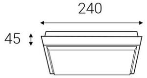 LED2 - LED Лампа QUADO LED/25W/230V IP54 квадратна