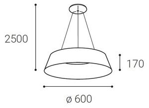 LED2 - LED Висящ полилей KATY LED/60W/230V 3000/4000K бял