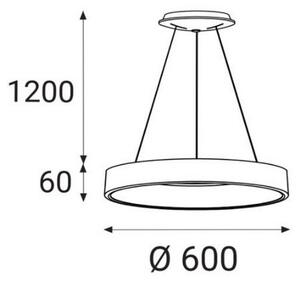 LED2 - LED Висящ полилей BELLA LED/50W/230V 3000/4000K бял