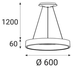 LED2 - LED Висящ полилей BELLA LED/50W/230V 3000/4000K черен