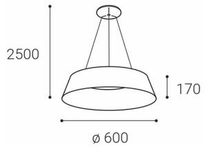 LED2 - LED Висящ полилей KATY LED/60W/230V 3000/4000K черен