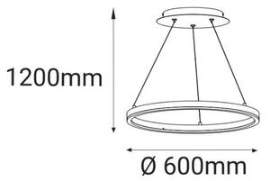 LED2 - LED Висящ полилей CIRCLE LED/42W/230V