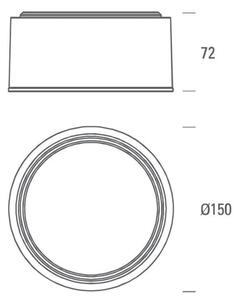 LED2 - LED Лампа BUTTON LED/17W/230V сребриста