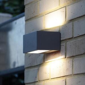 Външна стенна лампа Gemini LED, 22 см, 4000К, антрацит