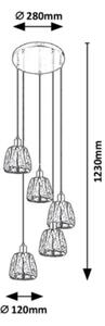Rabalux - Висящ полилей 5xE14/40W/230V