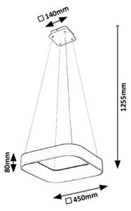 Rabalux - LED Димируем висящ полилей LED/28W/230V кръгъл + дистанционно 3000-6000K