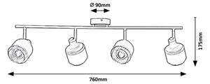 Rabalux - Спот 4xE14/40W/230V