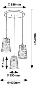Rabalux - Висящ полилей 3xE27/40W/230V