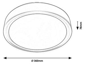 Rabalux - LED RGB Димируем плафон със сензор LED/28W/230V + д.у