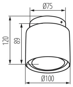 Kanlux 24362 - LED Таванен спот SONOR 1xGU10/10W/230V + LED/4W черен