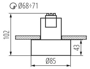 Kanlux 27579 - Лампа за вграждане MINI RITI 1xGU10/25W/230V бяла